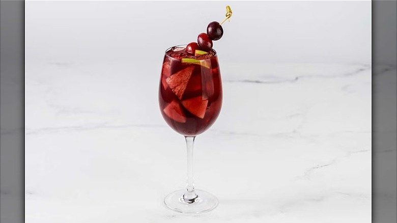 red sangria with fruit