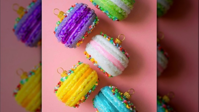 colorful macarons with sprinkles