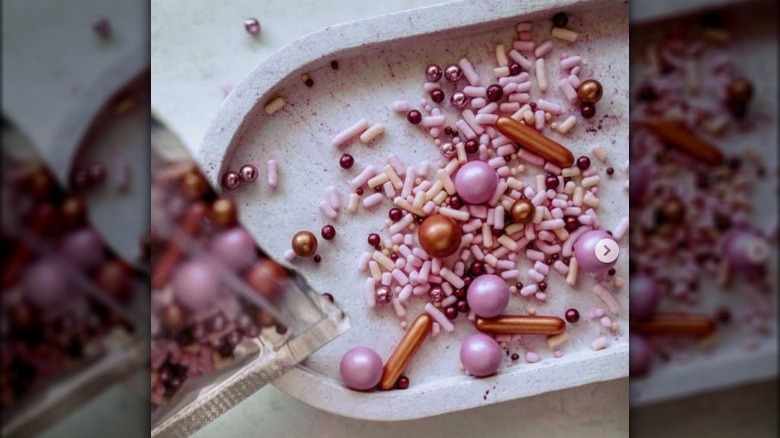 sprinkles poured into a dish