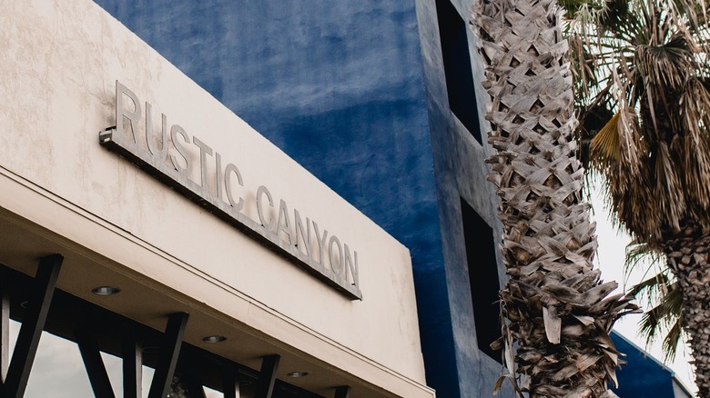 front signage of Rustic Canyon restaurant