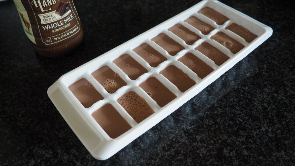 chocolate milk ice cubes