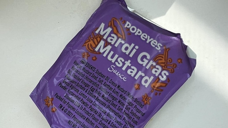 Mardi gras mustard from Popeyes