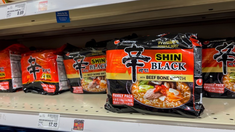 shin black ramen packet