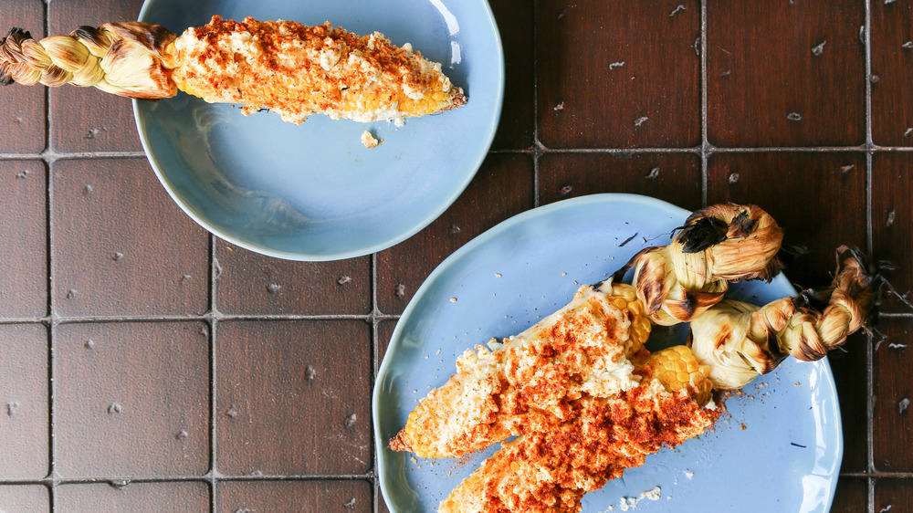 5-ingredient Mexican street corn being served