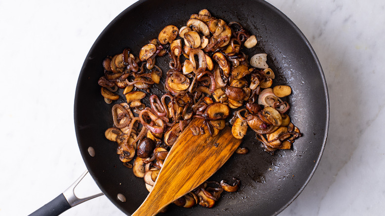 sautéed mushrooms and shallots