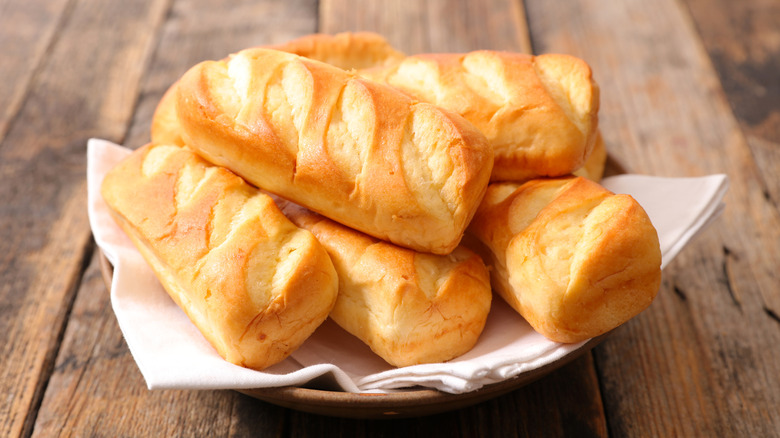 Basket of bread loaves