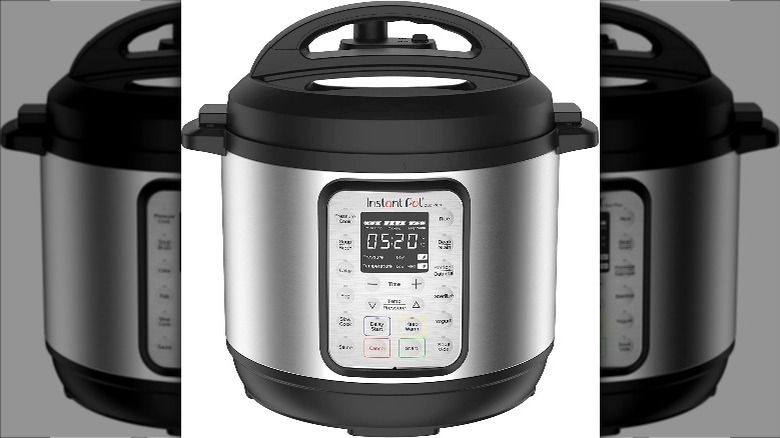 An Instant Pot on a white background