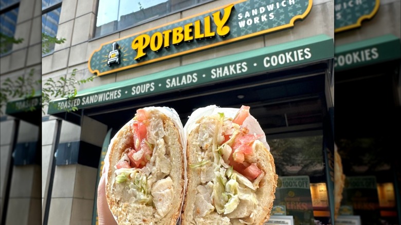 Potbelly sandwich in front of store