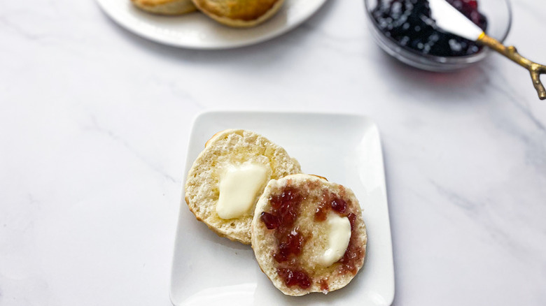 Biscuits with butter and sugar