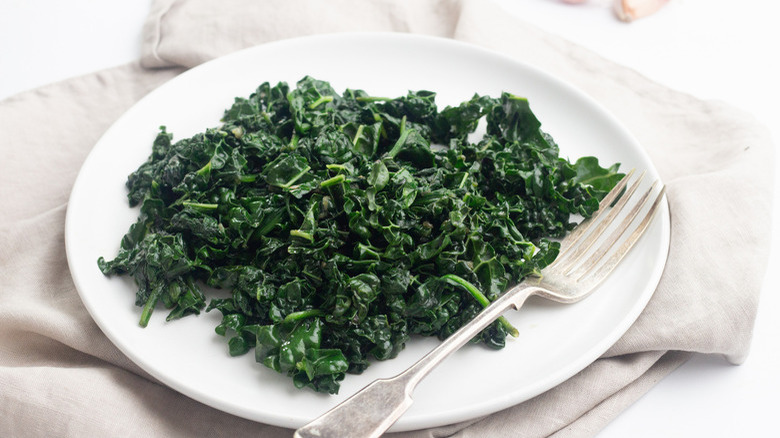 Sautéed spinach and kale 