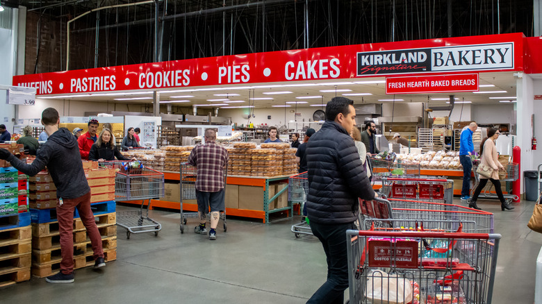 Customers browsing Costco bakery