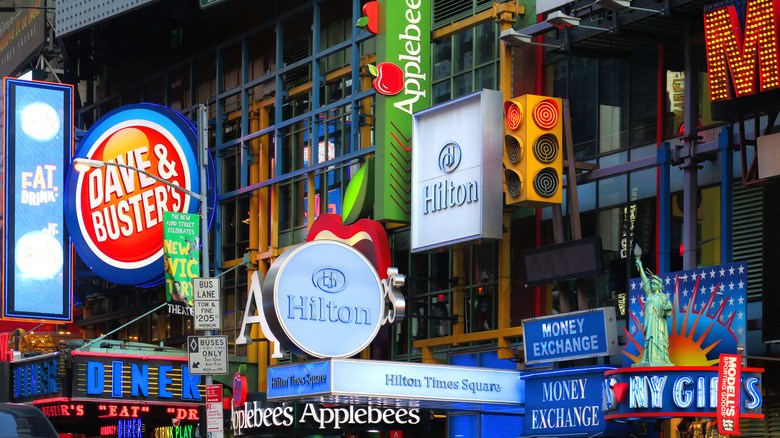 times square storefronts