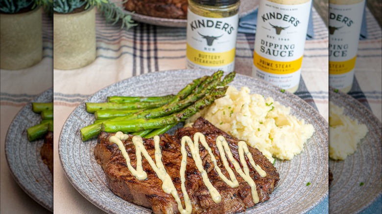 Kinder's sauce on steak