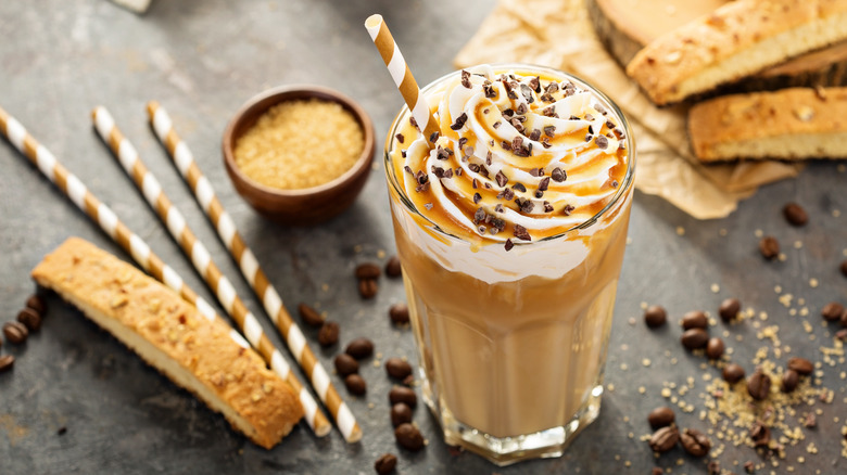 flavored caramel coffee latte