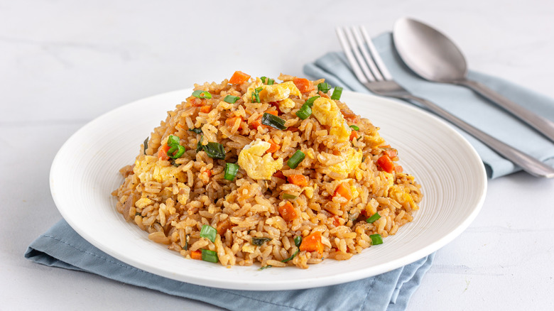 fried rice on plate