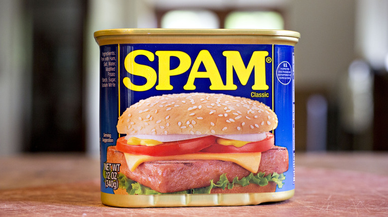 spam container closeup