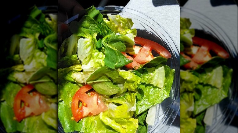 Side Salad from McDonald's in plastic bowl