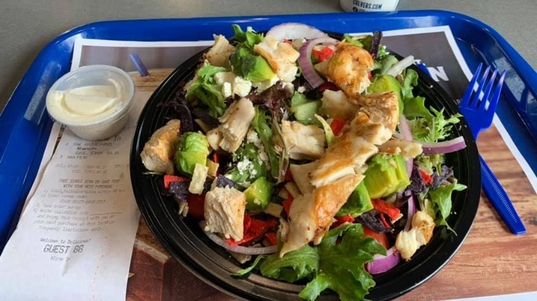 Culver's Southwest Avocado Salad on blue tray