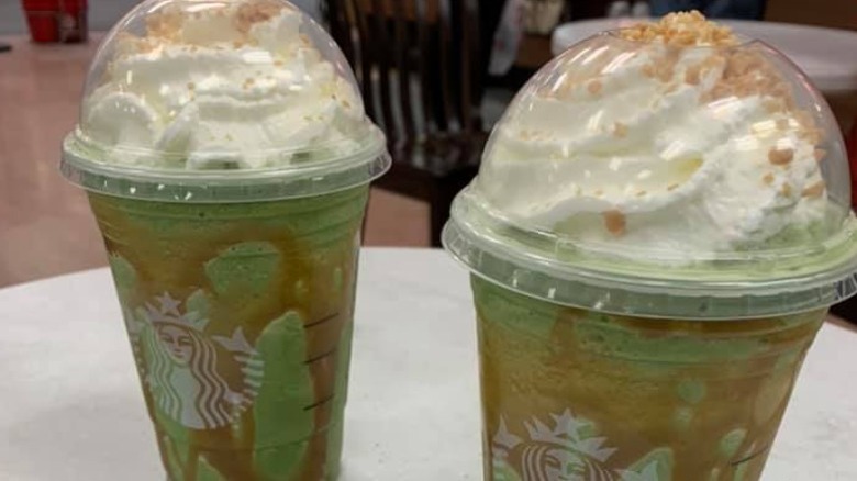 Two Baby Yoda Frappuccinos 