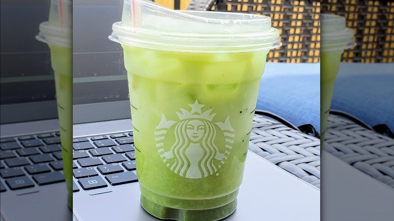 Iced Pineapple Matcha Drink