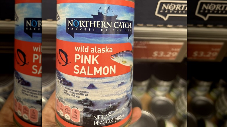 Can of Northern Catch wild Alaska pink salmon