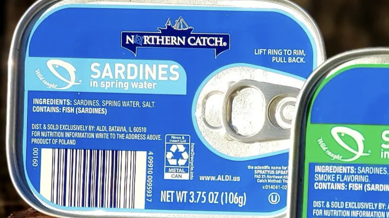 Northern Catch sardines in an unopened container