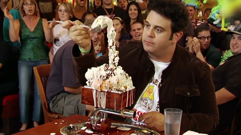 Adam Richman eating ice cream