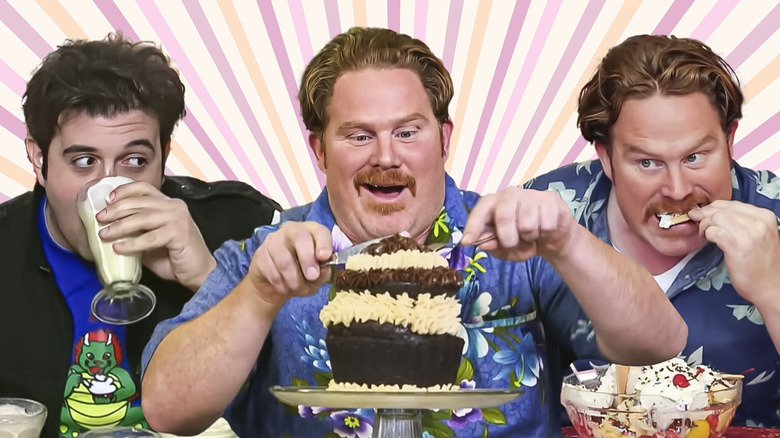 Man V Food hosts eating desserts