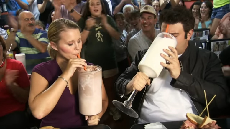 Two colossal milkshakes