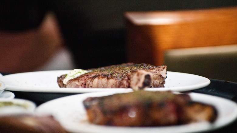 two steaks at Boise Ruth's Chris