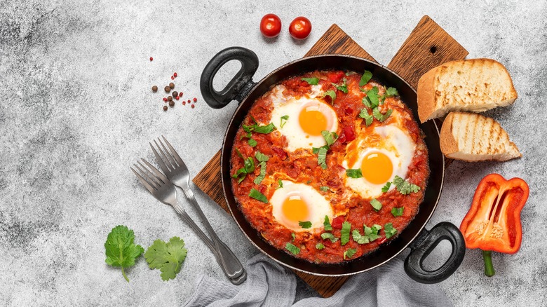 shakshuka in pan