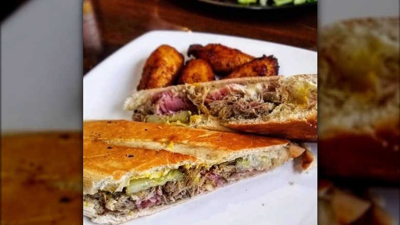 Cuban sandwich at Zaza New Cuban Diner in Orlando, Florida