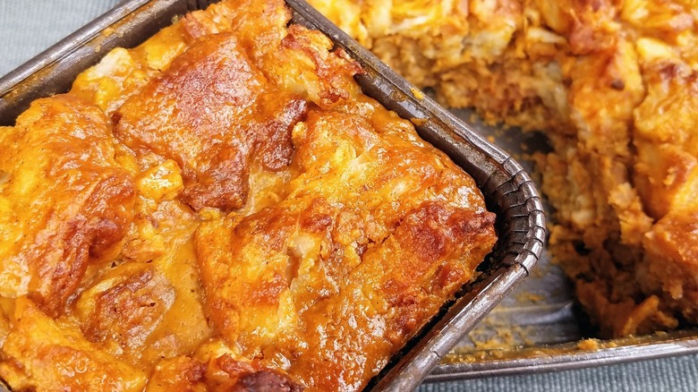 Pumpkin Kouing Aman Bread Pudding at Les Madeleines