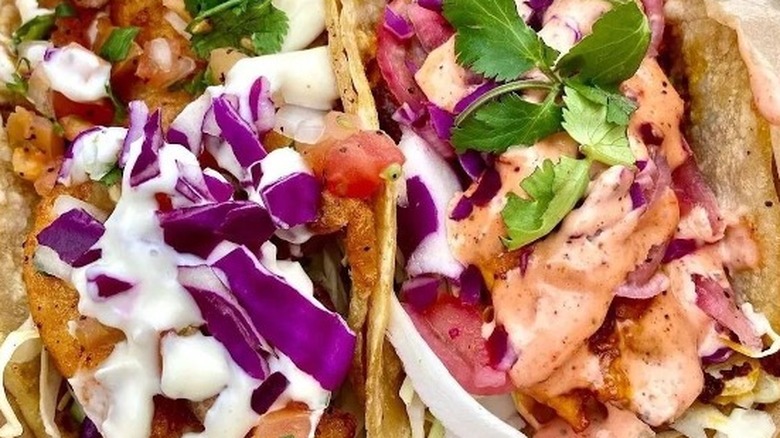 Fish tacos with cabbage