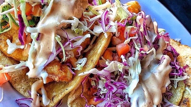 Fish Tacos with cabbage
