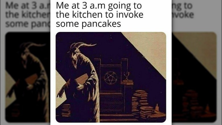 demon pancakes meme