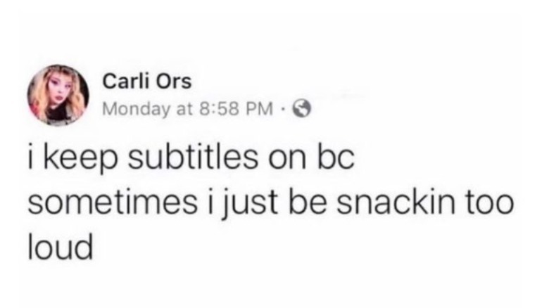 loud snacks subtitles tweet