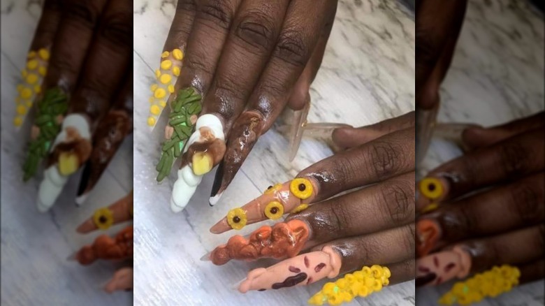 food fake nails meme