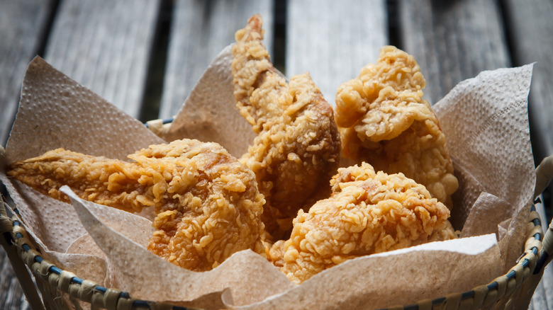 basket of fried chicken