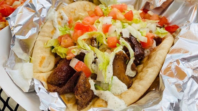 gyro in foil wrapper