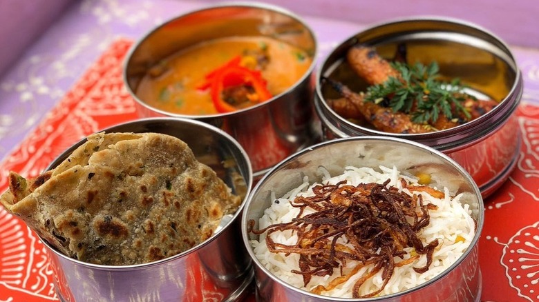assortment of Indian dishes
