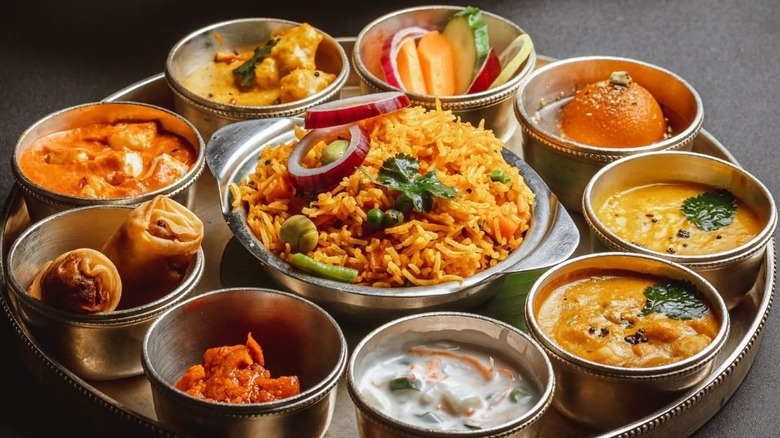 mixed indian food