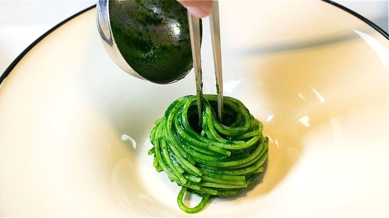 Gucci Osteria Bottura pasta in green sauce