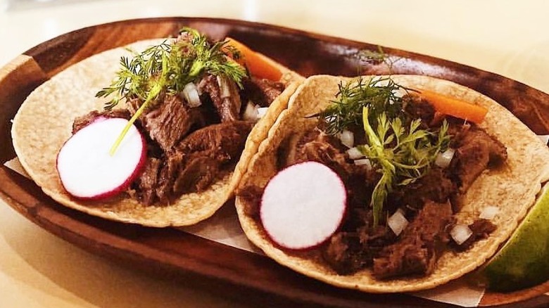 beef tongue tacos from casa enrique