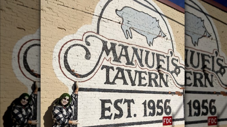 Manuel's Tavern sign 