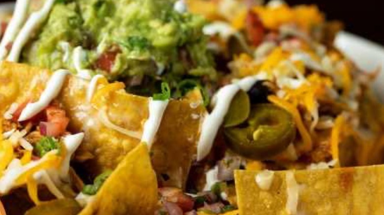 Closeup of nachos 