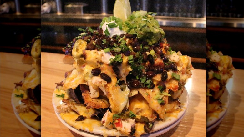 Piled high nachos