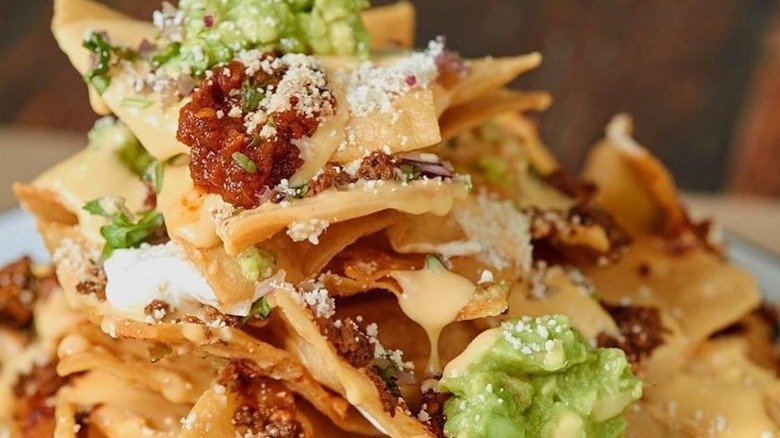 closeup of nachos