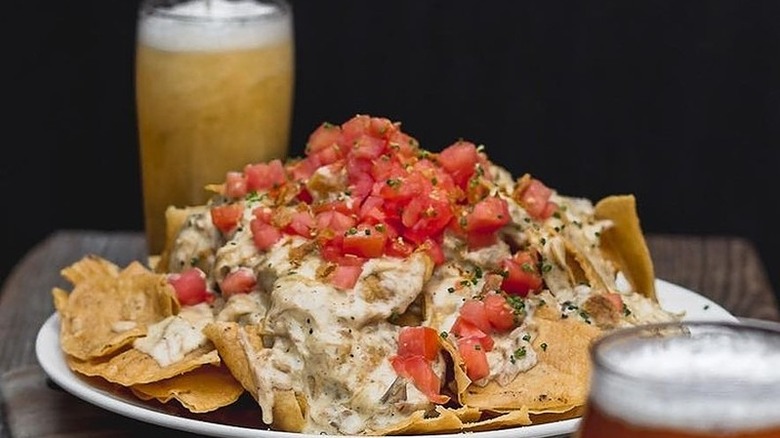 pile of loaded nachos