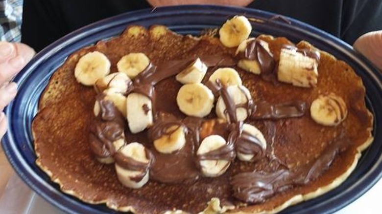 Banana and Nutella pancakes 